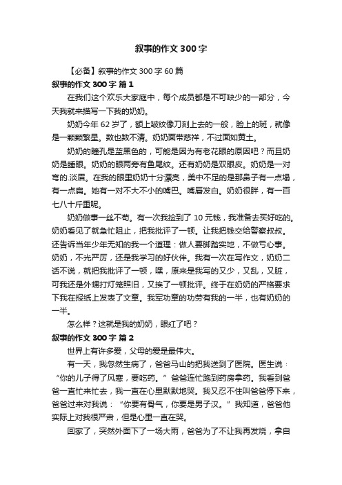 叙事的作文300字