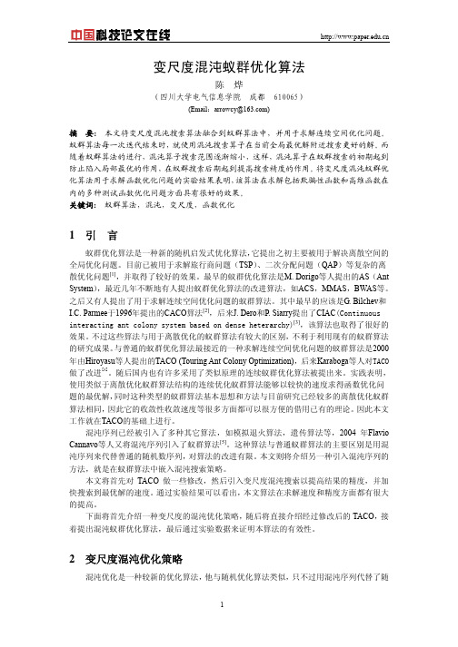 变尺度混沌蚁群优化算法