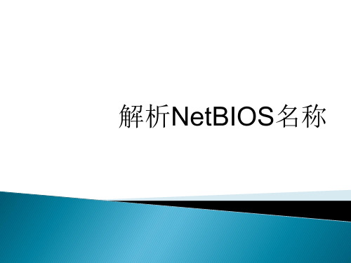 解析NetBIOS名称