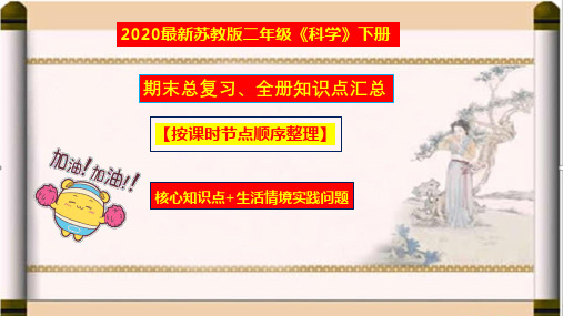 最新苏教版二年级《科学》下册全册知识点考点-期末总复习背诵课件【2020最新】