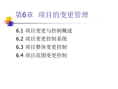 第6章项目的变更管理ppt课件