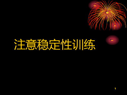 注意力稳定性训练PPT课件