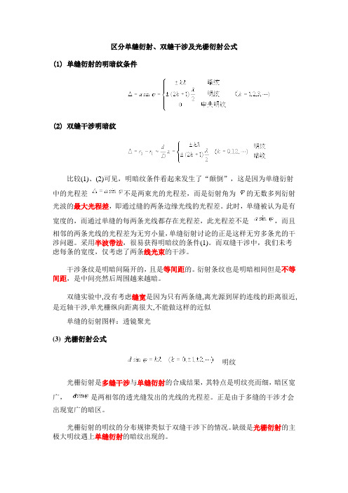 衍射、干涉及光栅