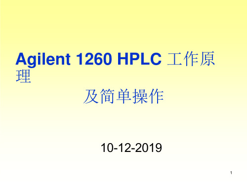 Agilent1260HPLC工作原理及简单操作课件