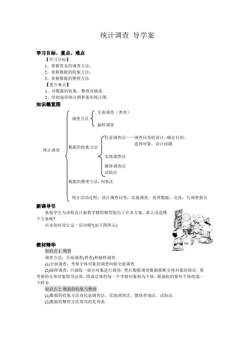 人教七下10.1 统计调查 导学案