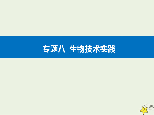 2021高考生物二轮复习专题八生物技术实践考点三酶的应用课件