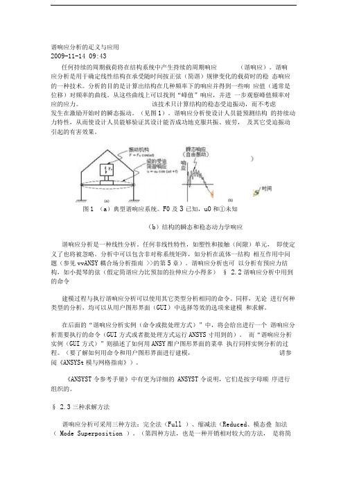 谐响应分析定义与应用