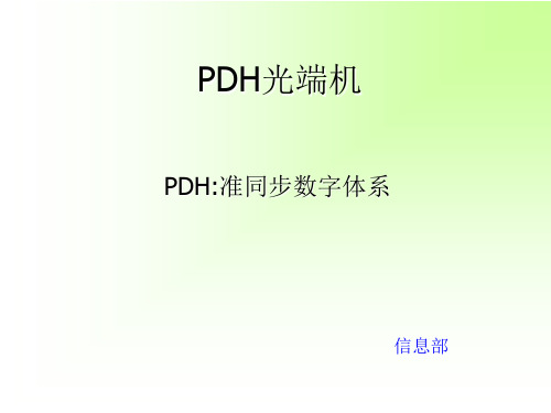 PDH光端机PPT精选文档