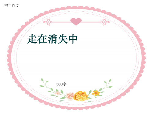 初二作文《走在消失中》500字(共8页PPT)