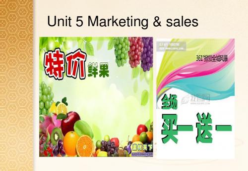 unit 5 marketing$ sales