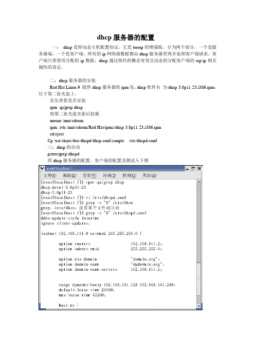 dhcp服务器的配置(新)