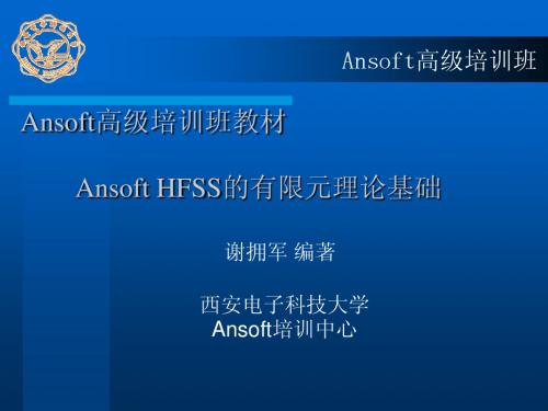 Ansoft高级培训教材