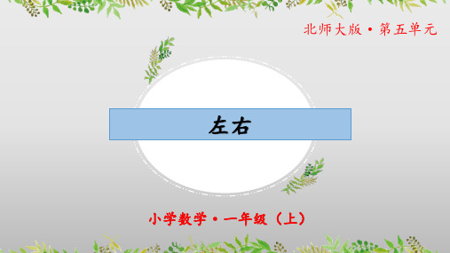 5.3《左右》(教学课件)一年级 数学上册 北师大版