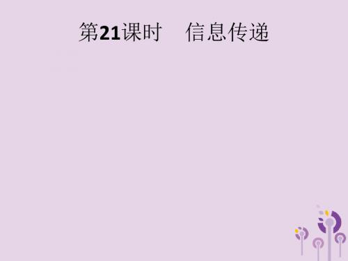 中考物理总复习 第一板块 教材知识梳理 第六单元 电与磁 信息 能源 第21课时 信息传递课件 新人教版