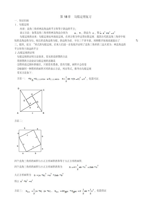 勾股定理知识点与常见题型总结,强列推荐