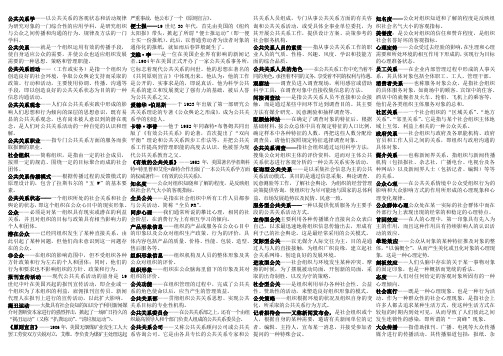 2019年电大公共关系学专科复习重要知识点