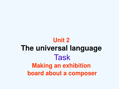 高中英语 Unit 2《The universal language》-Task课件 牛津译林版选修8