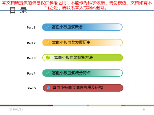 富血小板血浆的临床应用培训课件