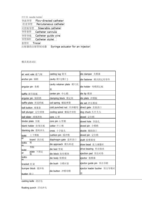 医疗器械词汇