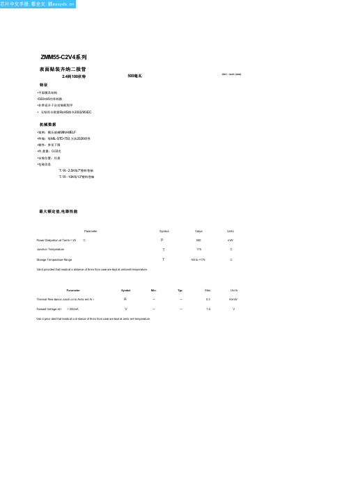 ZMM55-C5V1中文资料(PANJIT)中文数据手册「EasyDatasheet - 矽搜」