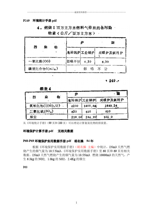 燃气锅炉污染物排放参数精编版