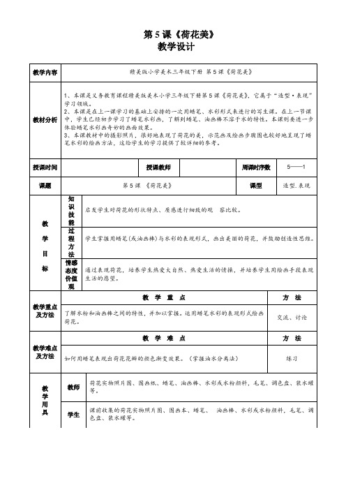 赣美版(江西版)小学三年级下册美术(第六册)《荷花美》教学设计 (41)