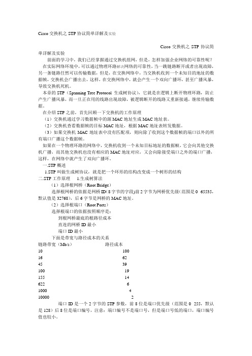 Cisco交换机之STP协议简单详解