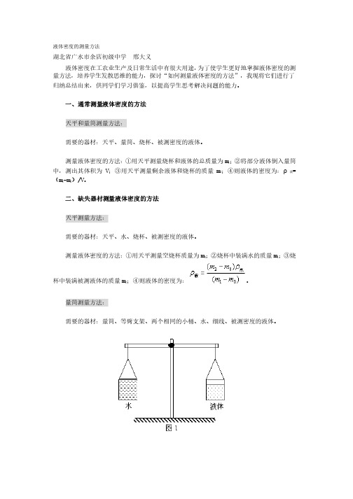 液体密度的测量方法