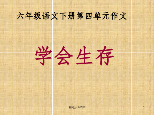 人教版六年级语文下册第四单元作文学会生存详细ppt课件