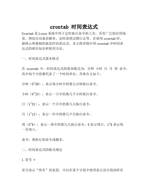 crontab 时间表达式