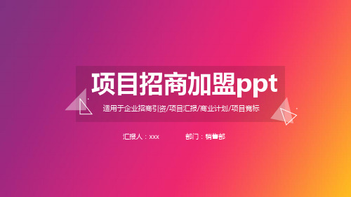 产业园区招商方案PPT