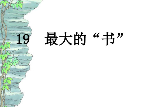 二年级下册语文课件19最大的“书”｜人教新课标(共30张PPT)