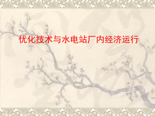 优化技术与水电站厂内经济运行