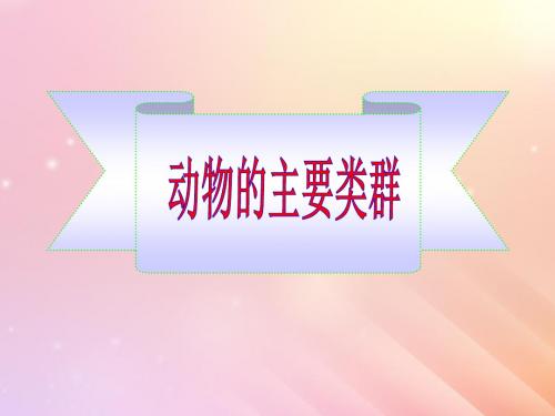 七年级科学上册第2章生物的主要类群1《动物的主要类群》课件(新版)华东师大版