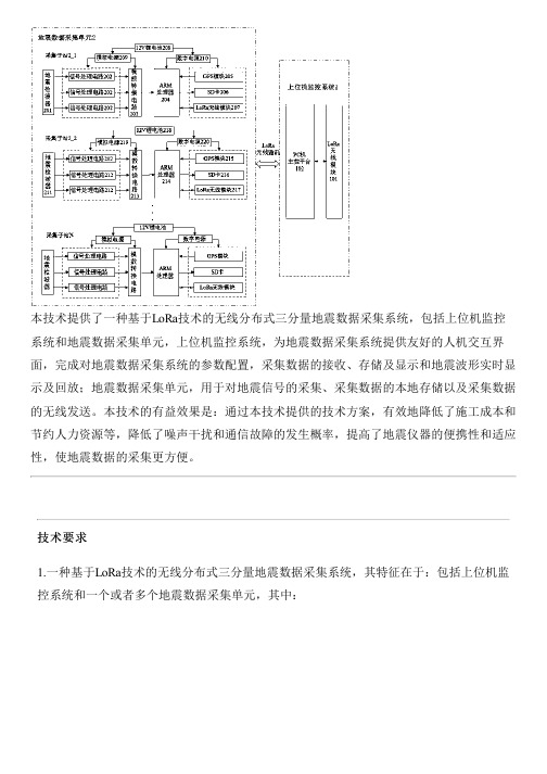 基于LoRa技术的无线分布式三分量地震数据采集系统的制作技术