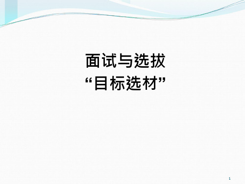 面试与选拔目标选材培训教材课件