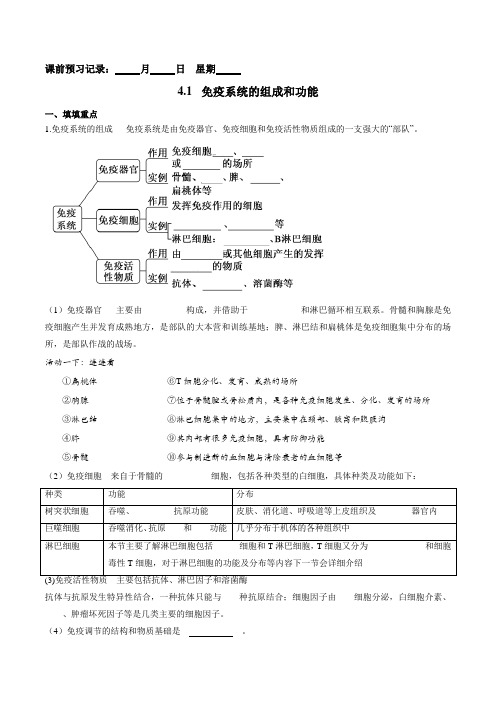 4.1 免疫系统的组成和功能-