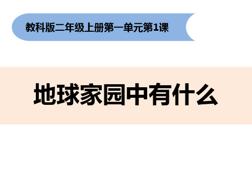 最新教科版二年级科学上册《地球家园中有什么》教学课件