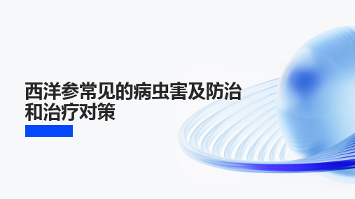 西洋参常见的病虫害及防治和治疗对策