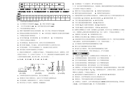 2018年鞍山铁西区中考模拟试题物理卷01a3