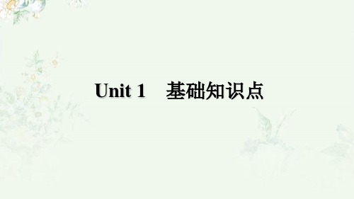 沪教牛津版九年级上册英语 Unit 1 基础知识点过关课件