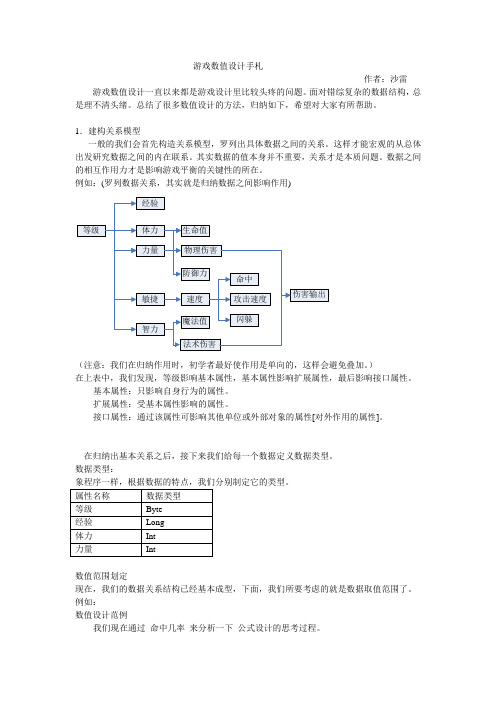 战斗数值设计讲解