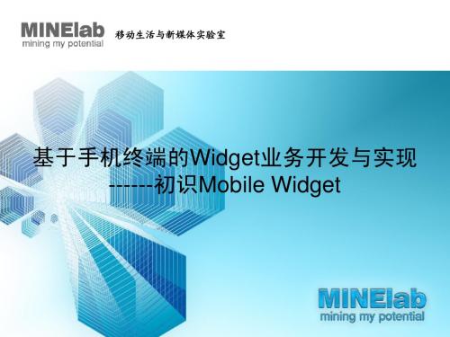 Mobile Widget简介