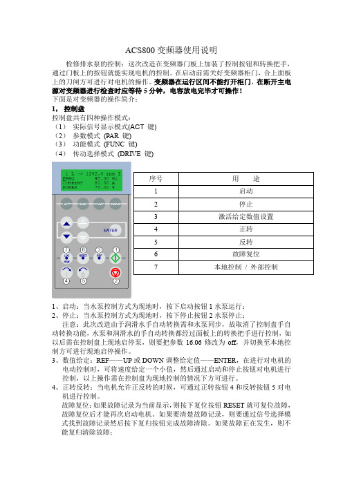 ACS800变频器使用说明