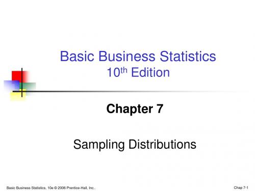 business statistics_ppt_ch07