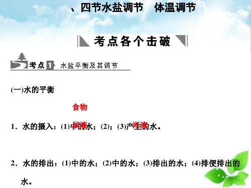 水盐调节、体温调节ppt课件(自制)