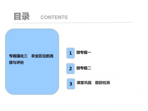 高三地理人教版一轮复习课件：专题强化三 农业区位的选择与评价