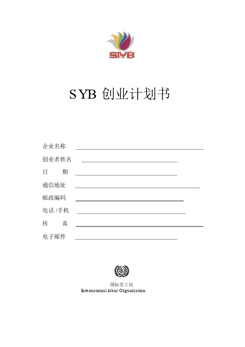 SYB创业计划书空白版