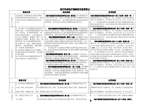 医疗器械使用监管要点