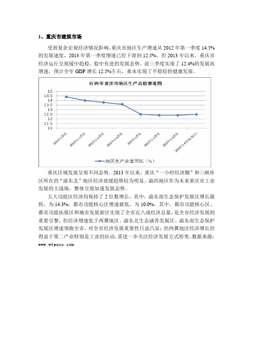 2014年重庆市建筑市场主要特点及发展动态分析